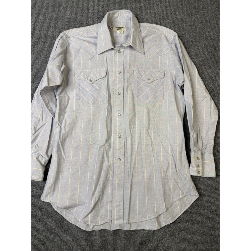 Vintage Ruddock Western Pearl Snap Shirt 16.5x33 Made in USA